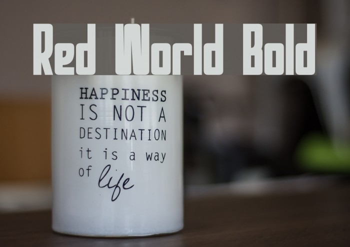 Red World Bold Font examples