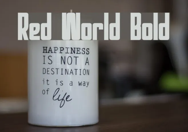 Red World Bold Example 1