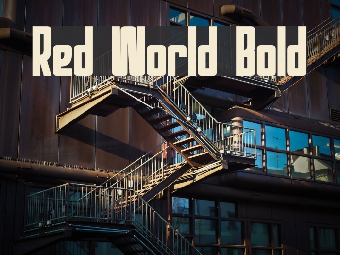 Red World Bold Font examples