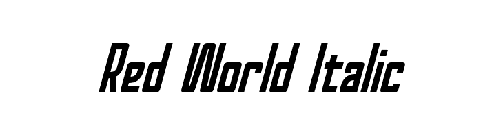 Red World Italic Шрифта