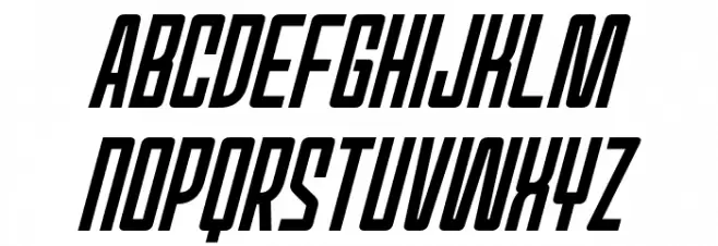 Red World Italic フォント 大文字