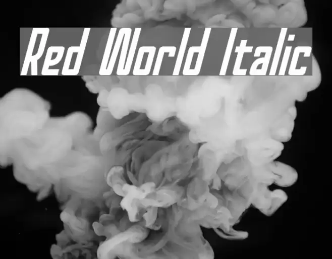 Red World Italic फ़ॉन्ट examples