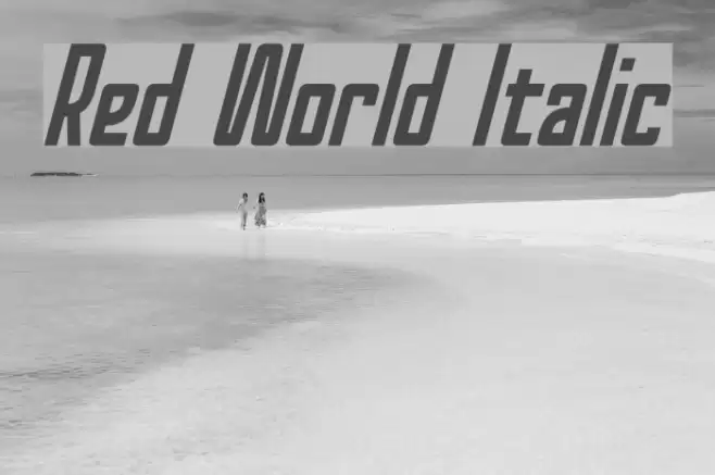 Red World Italic फ़ॉन्ट examples