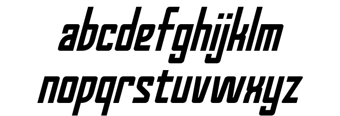 Red World Italic Font LOWERCASE