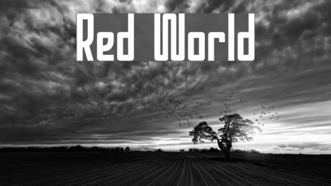 Red World Font examples
