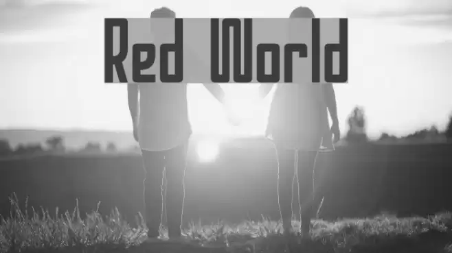 Red World Font examples