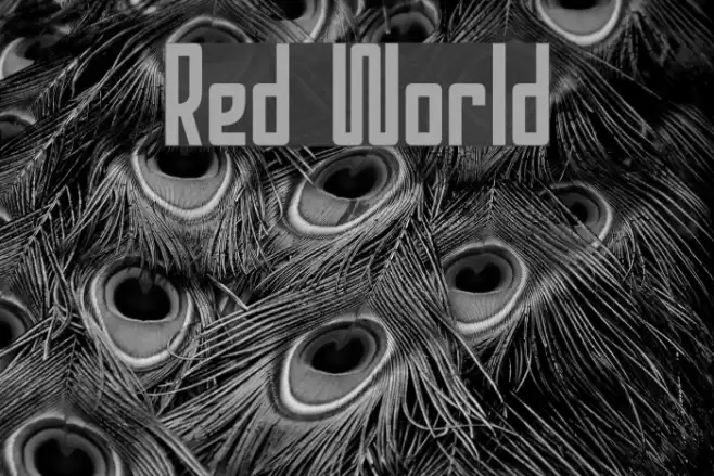 Red World Font examples