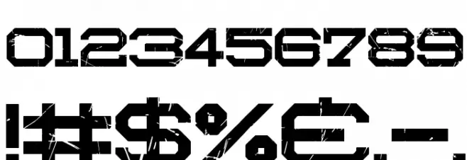 Red Zone Font OTHER CHARS