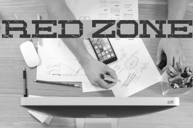 Red Zone Font examples