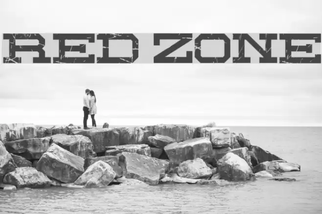 Red Zone Font examples