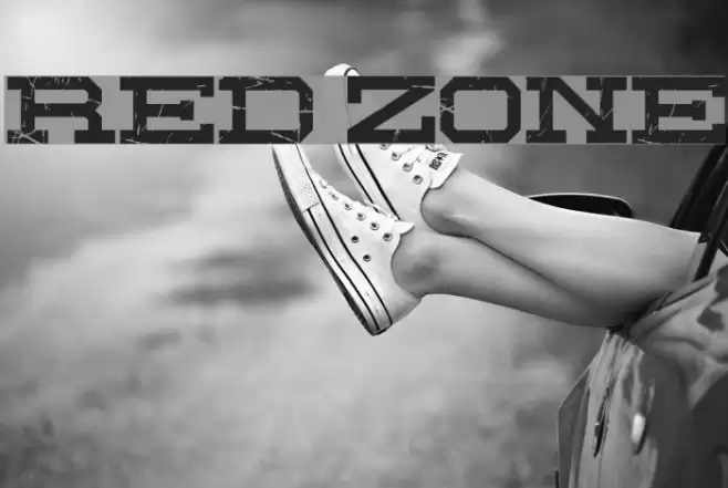 Red Zone Font examples