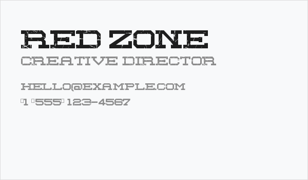 Red Zone Business Card