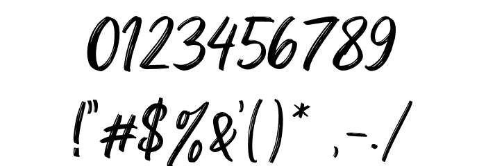 RedBrightDemo-Regular Font OTHER CHARS
