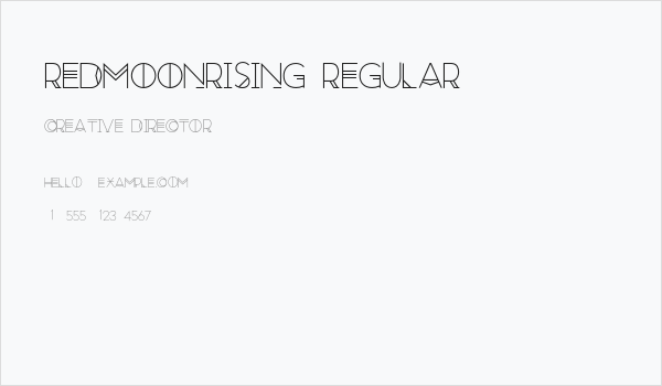 RedMoonRising-Regular Business Card