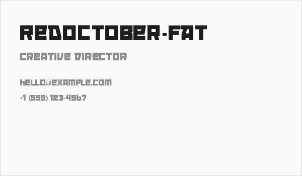 RedOctober-Fat Business Card