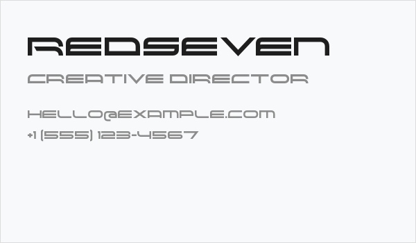 RedSeven Business Card