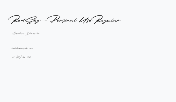 RedSky - Personal Use Regular Business Card