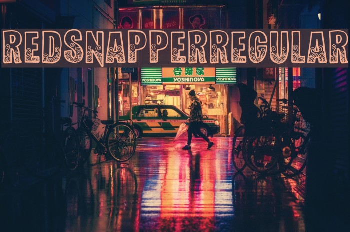RedSnapper-Regular Font examples