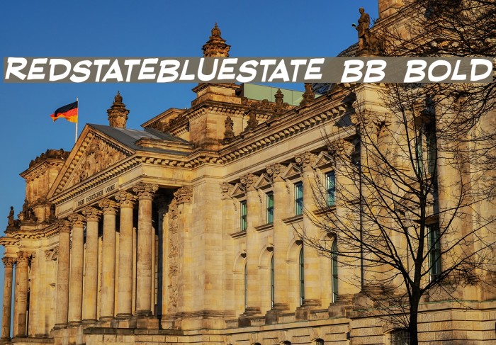RedStateBlueState BB Bold Font examples