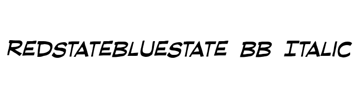 RedStateBlueState BB Italic Font