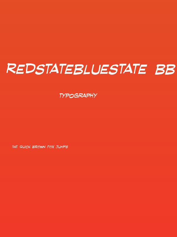 RedStateBlueState BB Italic Poster