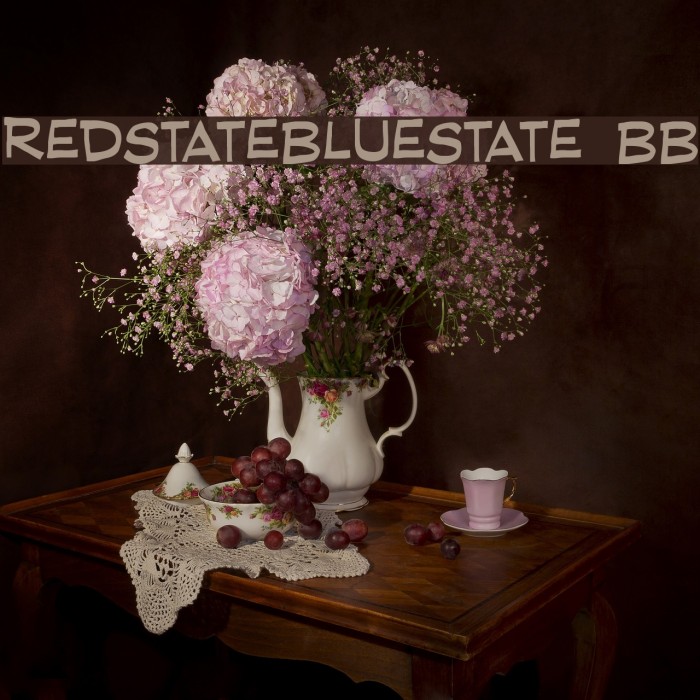 RedStateBlueState BB Font examples