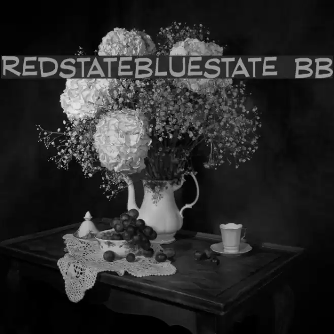 RedStateBlueState BB Font examples