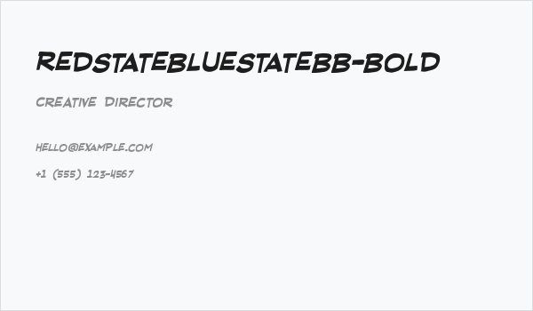 RedStateBlueStateBB-Bold Business Card