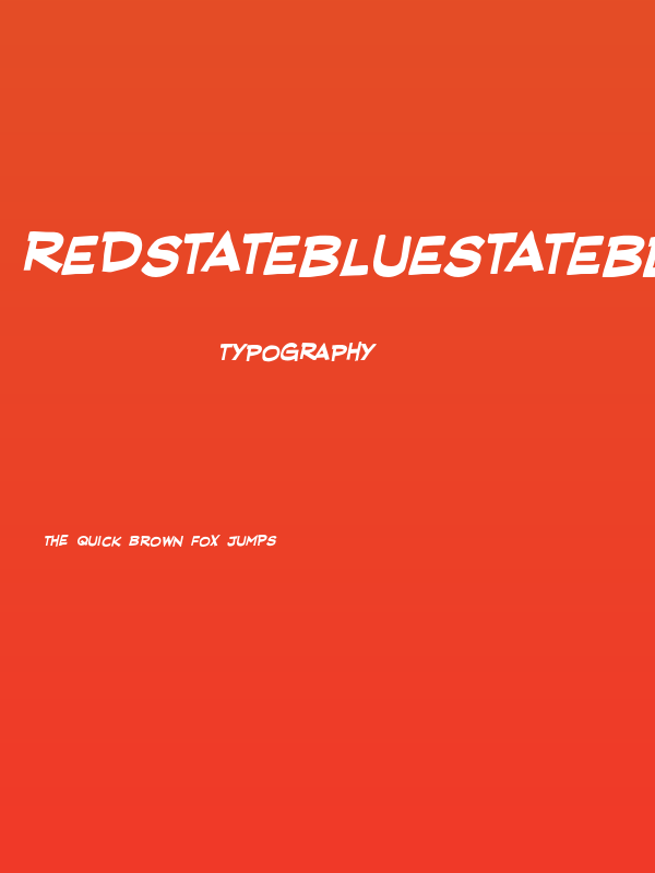 RedStateBlueStateBB-Bold Poster