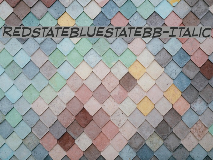 RedStateBlueStateBB-Italic Font examples