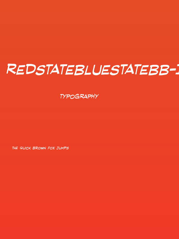 RedStateBlueStateBB-Italic Poster