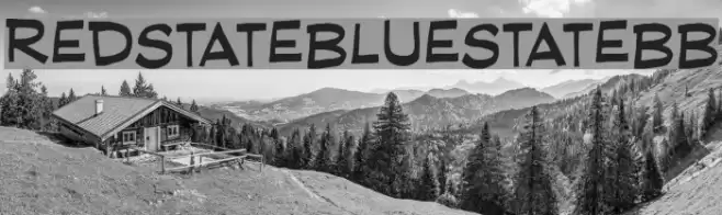 RedStateBlueStateBB Font examples
