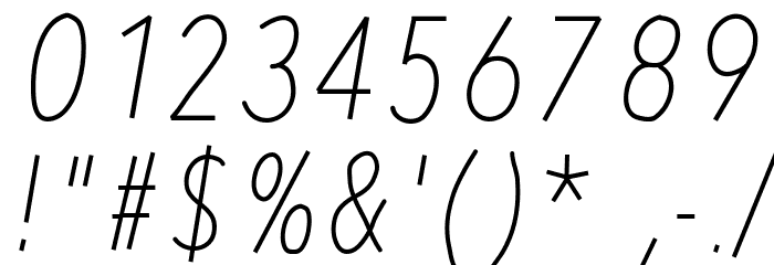 RedWood Oblique Font OTHER CHARS
