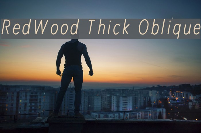 RedWood Thick Oblique Font examples