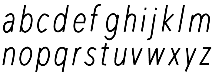 RedWood Thick Oblique Font LOWERCASE