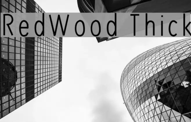 RedWood Thick Font examples