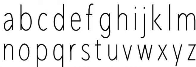 RedWood Font LOWERCASE