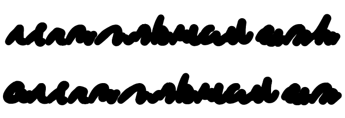 Redacted Script Bold Font LOWERCASE