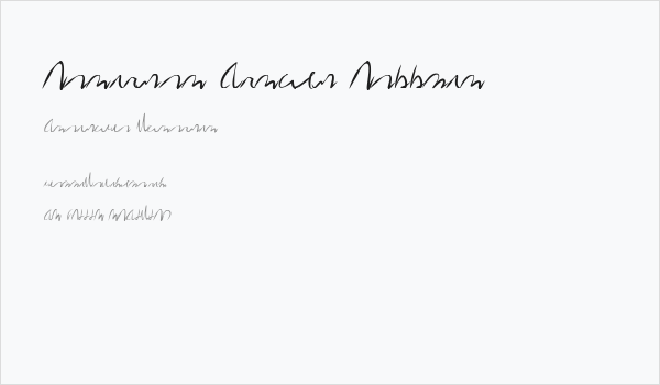 Redacted Script Regular Business Card