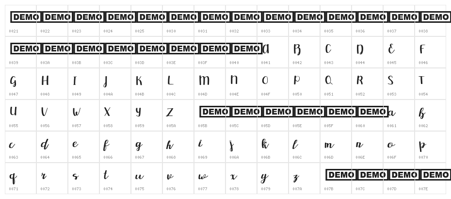 Redbus Character Map