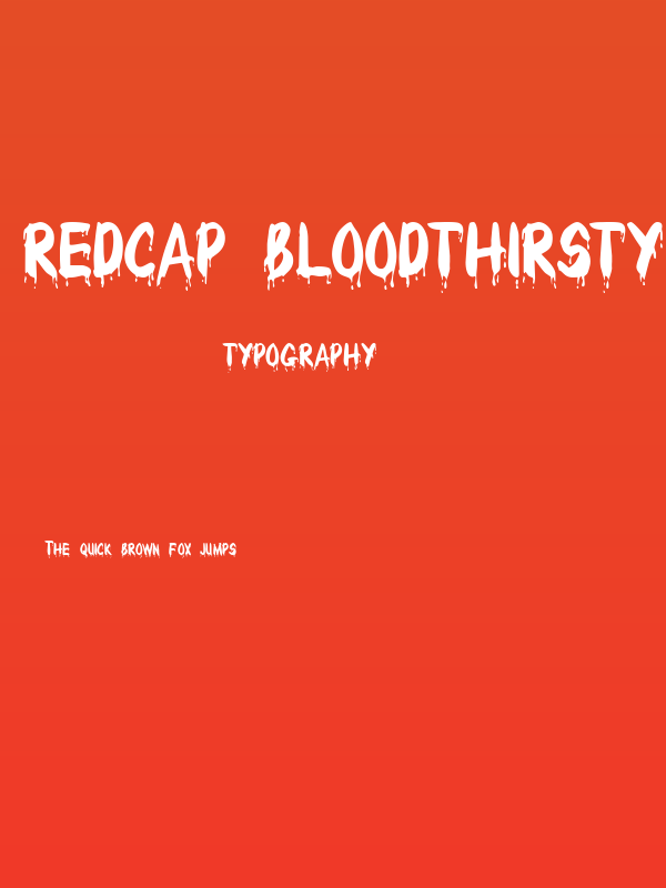 Redcap Bloodthirsty Poster