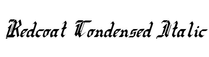 Redcoat Condensed Italic Font