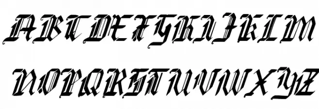 Redcoat Condensed Italic Шрифта ВЕРХНИЙ