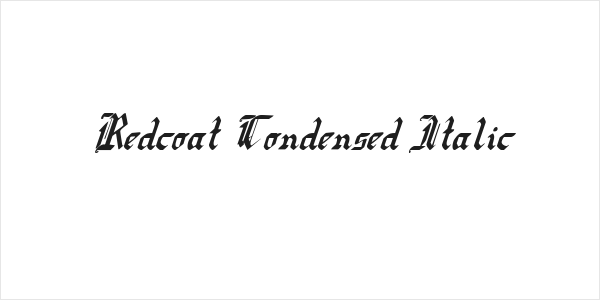 Redcoat Condensed Italic Logo