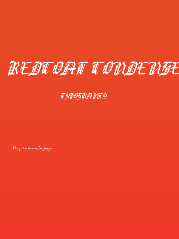 Redcoat Condensed Italic Poster