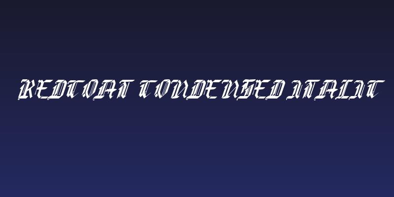 Redcoat Condensed Italic Social Header