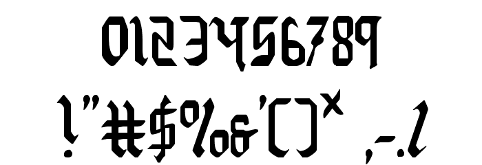 Redcoat Condensed Font OTHER CHARS