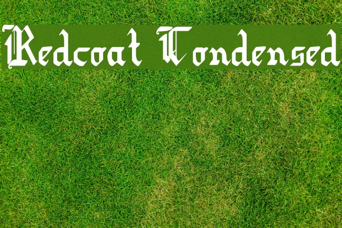 Redcoat Condensed Font examples