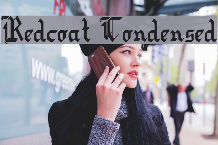 Redcoat Condensed Font examples