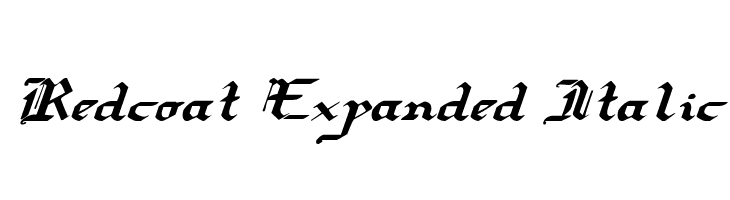 Redcoat Expanded Italic Font